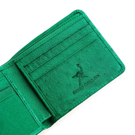 genuine ostrich skin wallet.